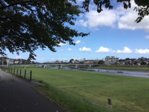 犀川河川敷からの景色
